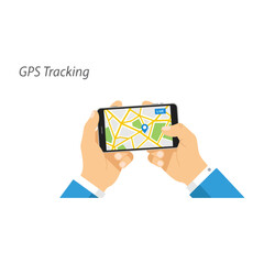 GPS Tracking On Smartphone Map View.