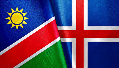 アイスランドの国旗とナミビアの国旗(Icelandic flag & Namibia flag.)
