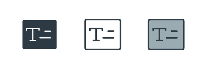 text icon set vector illustration. line, glyph, color symbol isolated on white background