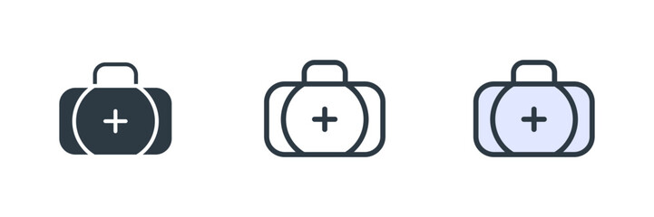 kit icon set vector illustration. line, glyph, color symbol isolated on white background