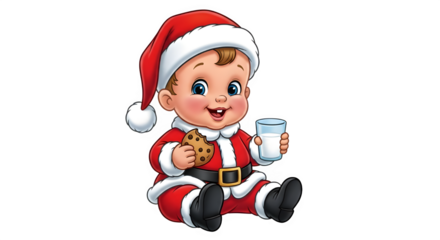 little boy in santa costume