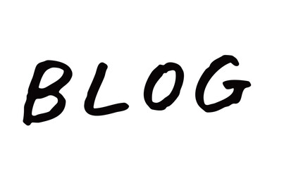 手書き英字文字「BLOG」｜ブログページ用のシンプルで親しみやすいロゴ素材