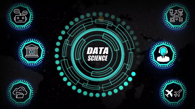 Data Science HUD with Predictive Analytics Rings, Intelligent Insight Modeling Layers, and Advanced Machine-Learning Visualization Pipeline