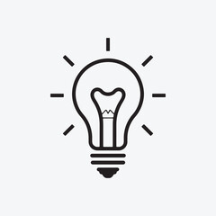 Light bulb icon vector illustration representing idea and innovation