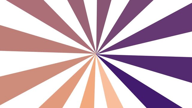 Comic book gradient beige purple background with rays animation, colorful radial speed lines from middle to the outside seamless loop abstract line rays sunburst manga anime cartoon vertical backdrop