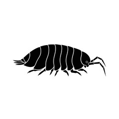 Beetle Silhouette Icon – Insect Bug Minimal Black Vector Illustration