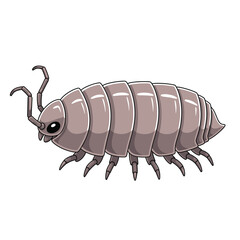 Pill Bug Illustration – Isopod Woodlouse Roly Poly Vector Icon