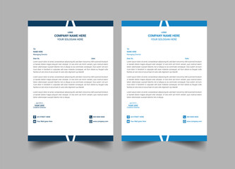 Clean and professional corporate company business letterhead  design 
