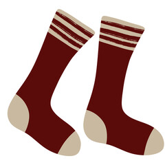 red striped socks