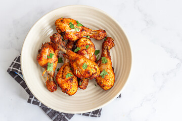 Juicy Oven-Roasted Chicken Legs with Spices and Fresh Herbs