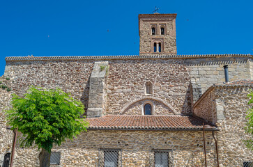 Medieval Church of Santa Maria del Castillo in Buitrago del Lozoya, Spain built in a Gothic-Mudejar style
