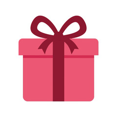 Stylish Pink Gift Box with Ribbon for Celebrations, Birthdays, Holidays, and Special Occasions - Perfect for Creative Design Projects