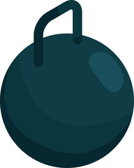 A black ball with a handle