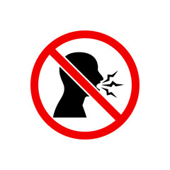 No Shouting Allowed &ndash; Loud Voice Prohibition Icon