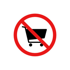 No Shopping Carts Allowed &ndash; Trolley Prohibition Icon