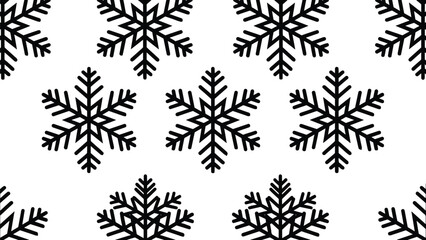 Winter snowflake seamless pattern with decorative geometric icy crystal shapes for holiday designs festive backgrounds and seasonal artwork