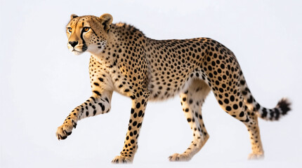 cheetah isolated on white background