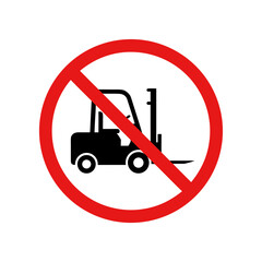 No Forklift Allowed &ndash; Industrial Vehicle Prohibition Icon