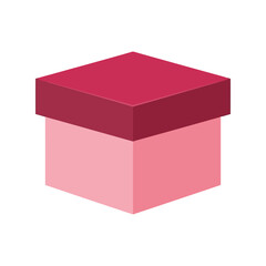 Stylish Geometric Red and Pink Gift Box Design for Creative Projects, Modern Packaging, and Artful Presentations