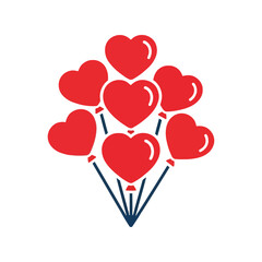 Festive Red Heart Balloons for Romantic Celebrations, Wedding Decor, and Valentine's Day Events