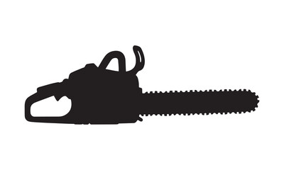 Chainsaw Power Tool Black Silhouette Icon