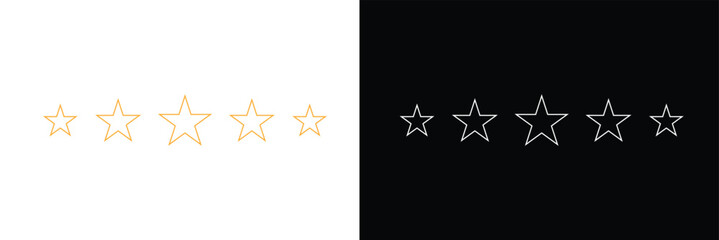 Five stars icon vector. five stars customer product rating review flat icon for apps and websites. Vector Illustration .EPS 10 .