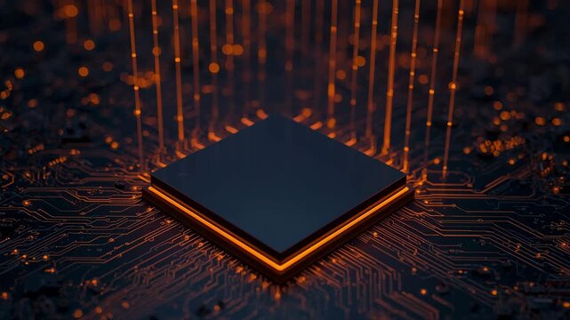 glowing cyber security shield animation
