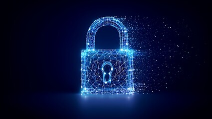 Digital padlock security concept