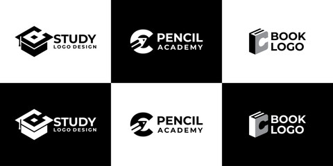 academy logo letter C vector modern, education logo design