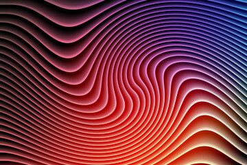 Vibrant wavy lines in gradient colors forming a dynamic pattern