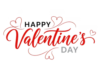 Happy valentine's day greeting card with elegant typography