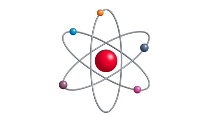 Simple atomic model illustration
