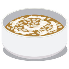 sikhye Korean traditional drink vector.