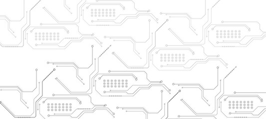 Vector Technology connected white lines and dots with electronics elements on tech bg abstract technology background	