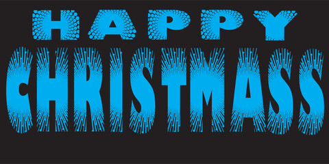 Happy Christmas festive typography design with decorative holiday elements © RANA