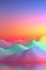 Pink cloud formations drifting over reflective water