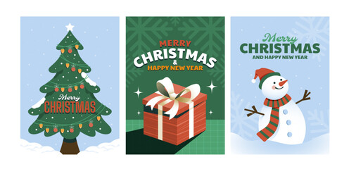 Merry Christmas and Happy New Year Background. Merry christmas design template, greeting cards, banner, poster,holiday cover.  Xmas decoration. 