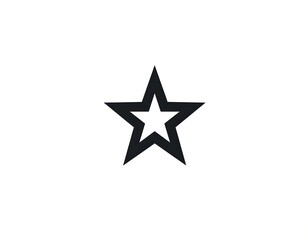 Obraz premium Simple black star graphic on white background