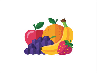 Fruits vector bundle illustration