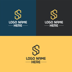 Stylized S Logo with Horizontal Accents &ndash; Modern Identity in Editable vector file