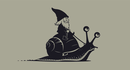Whimsical character portrait a medieval wizard rides a snail with detailed cloak and hat offering a unique allegorical fantasy concept for creative design isolated on white background © Hridoy