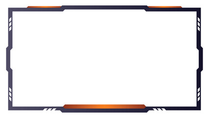 Stream overlay webcam border panel template