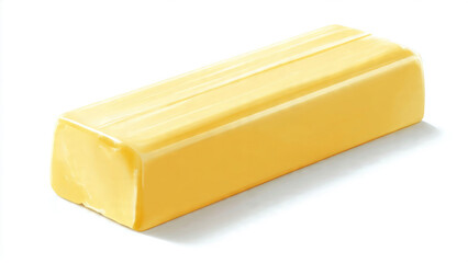 Stick of Butter on Isolated Background