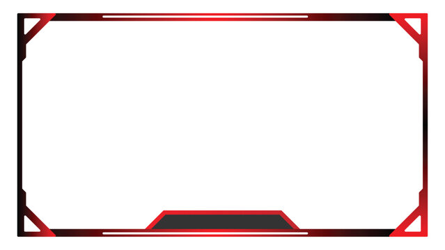 Stream overlay webcam border panel template