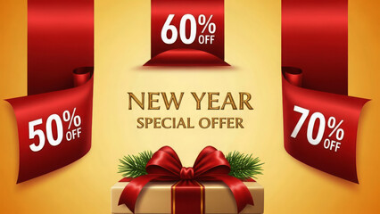 New year special offer with discounts