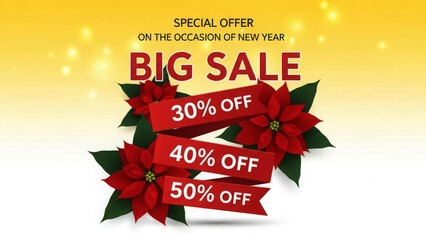Special holiday discounts for new year and Christmas offer