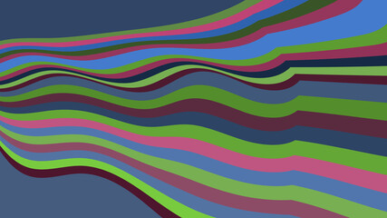 Intricate Wavy Abstract Stripes - Earth Tones and Blue Color Design for Creative Projects