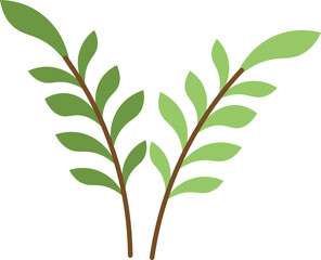 Green plant branches vector