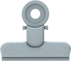 Paper Clip Binder Clip with Pattern Cutout isolated high quality