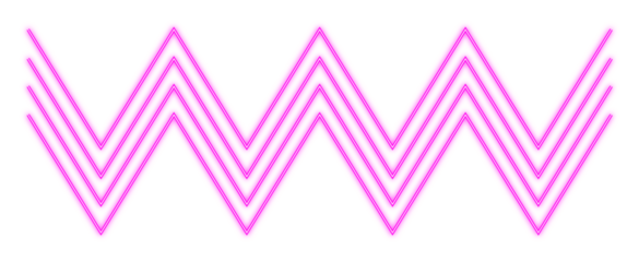Vibrant neon zigzag pattern in bright pink against a transparent  background, A dynamic, repeating zigzag motif rendered in glowing neon pink lines, creating a sense of energetic movement